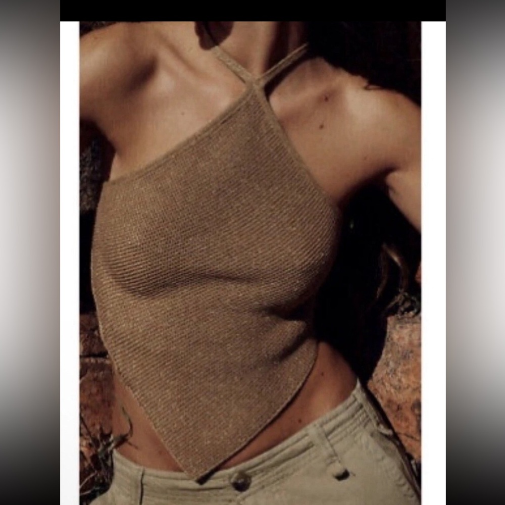 Zara rust triangle top